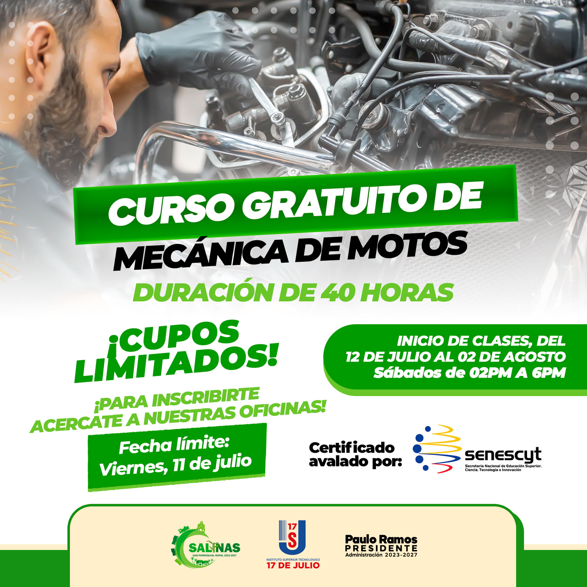 Curso Gratuito de Mecánica de Motos 2025