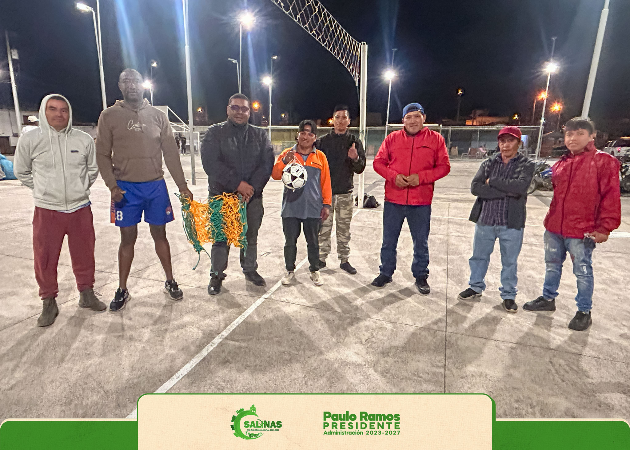 Entrega de red y balón de vóley